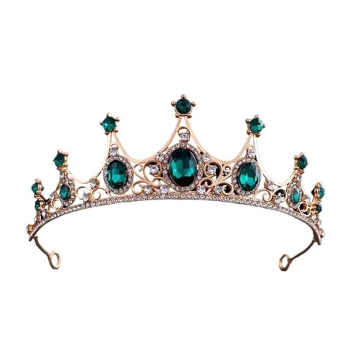 Beliebter Haarschmuck Strass Kronen Stirnband Kristall Prinzessin Krone Braut Diademe For Mädchen Haarschmuck Party Geschenk Zart Bequem(Color 10) von YFDGD