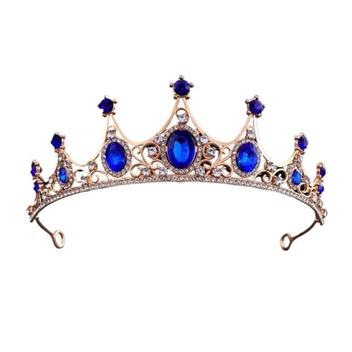 Beliebter Haarschmuck Strass Kronen Stirnband Kristall Prinzessin Krone Braut Diademe For Mädchen Haarschmuck Party Geschenk Zart Bequem(Color 2) von YFDGD