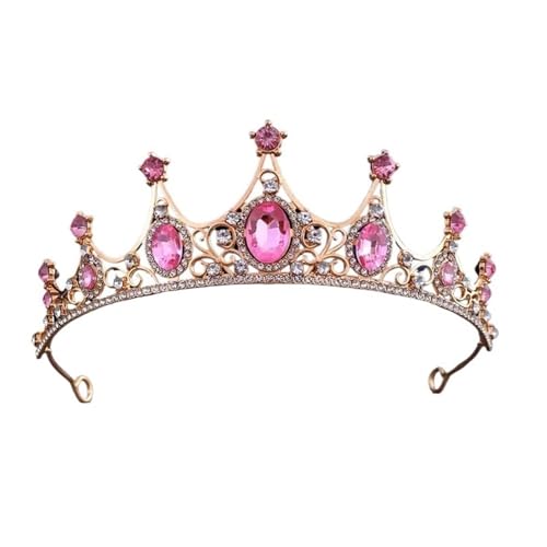 Beliebter Haarschmuck Strass Kronen Stirnband Kristall Prinzessin Krone Braut Diademe For Mädchen Haarschmuck Party Geschenk Zart Bequem(Color 3) von YFDGD