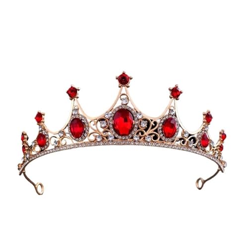 Beliebter Haarschmuck Strass Kronen Stirnband Kristall Prinzessin Krone Braut Diademe For Mädchen Haarschmuck Party Geschenk Zart Bequem(Color 7) von YFDGD