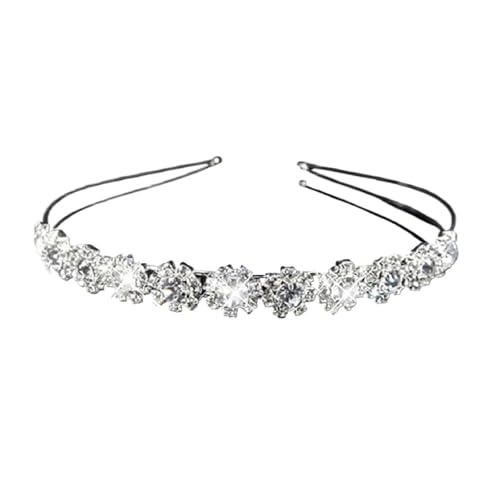 Braut Kopfschmuck Prinzessin Haar Zubehör Prom Crown Mädchen Elegante Haar Band Perle Kristall Hochzeit Haar Zubehör Stirnband Zart Bequem(FG86) von YFDGD