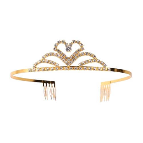 Braut-Kristall-Diademe und Kronen-Stirnbänder for Kinder, Mädchen, Brautschmuck, Abschlussball, Krone, Party, Hochzeit, Zubehör, Haarschmuck Zart Bequem(9) von YFDGD