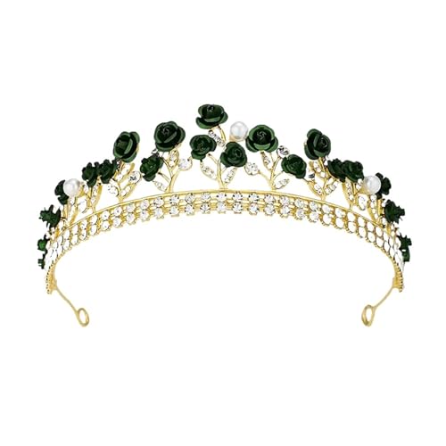Elegante Hochzeit Krone Luxus Braut Strass Diadem Mode Tiara For Frauen Mädchen Stirnband Haar Zubehör Kopfschmuck Geschenke Zart Bequem(Color 1) von YFDGD