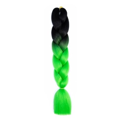 Haar Knoten Haarteil 24 Zoll Jumbo Braids Extensions Synthetisches Flechthaar Afro Ombre Farbe Kanekalon Haar For Kinder Zopf(B17) von YFDGD