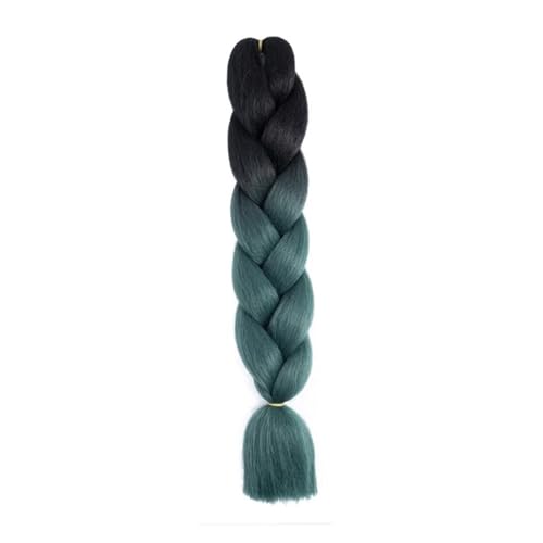 Haar Knoten Haarteil 24 Zoll Jumbo Braids Extensions Synthetisches Flechthaar Afro Ombre Farbe Kanekalon Haar For Kinder Zopf(B18) von YFDGD