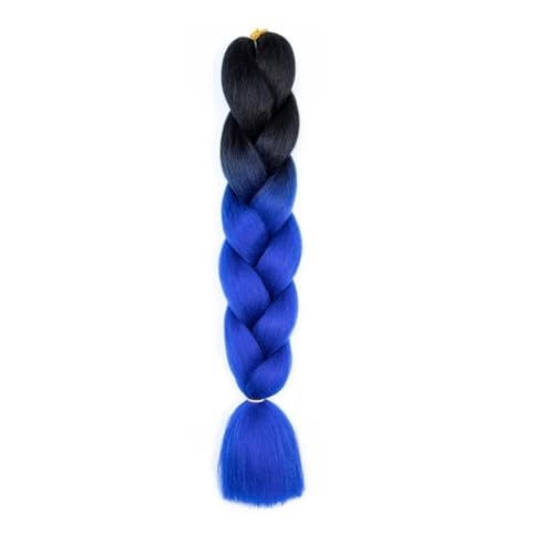 Haar Knoten Haarteil 24 Zoll Jumbo Braids Extensions Synthetisches Flechthaar Afro Ombre Farbe Kanekalon Haar For Kinder Zopf(B21) von YFDGD