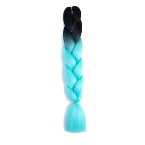 Haar Knoten Haarteil 24 Zoll Jumbo Braids Extensions Synthetisches Flechthaar Afro Ombre Farbe Kanekalon Haar For Kinder Zopf(B24) von YFDGD