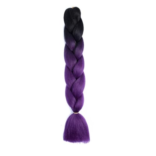 Haar Knoten Haarteil 24 Zoll Jumbo Braids Extensions Synthetisches Flechthaar Afro Ombre Farbe Kanekalon Haar For Kinder Zopf(B25) von YFDGD