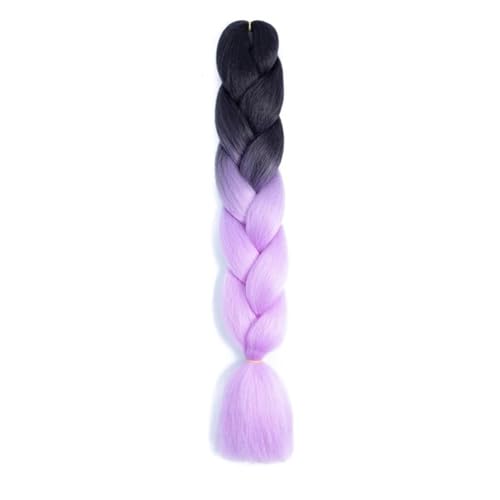 Haar Knoten Haarteil 24 Zoll Jumbo Braids Extensions Synthetisches Flechthaar Afro Ombre Farbe Kanekalon Haar For Kinder Zopf(B27) von YFDGD