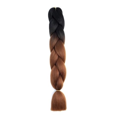 Haar Knoten Haarteil 24 Zoll Jumbo Braids Extensions Synthetisches Flechthaar Afro Ombre Farbe Kanekalon Haar For Kinder Zopf(B29) von YFDGD