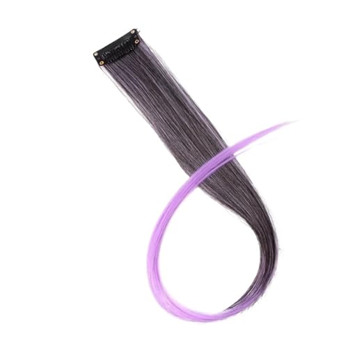 Haar Knoten Haarteil Alileader Synthetische Clip-In-Haarverlängerungen, 50 Cm, Glatt, Lang, Haarteile For Frauen Und Mädchen, Regenbogen, 57 Farben(25X50-30) von YFDGD