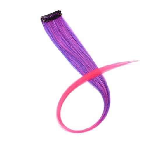 Haar Knoten Haarteil Alileader Synthetische Clip-In-Haarverlängerungen, 50 Cm, Glatt, Lang, Haarteile For Frauen Und Mädchen, Regenbogen, 57 Farben(25X50-50-S) von YFDGD