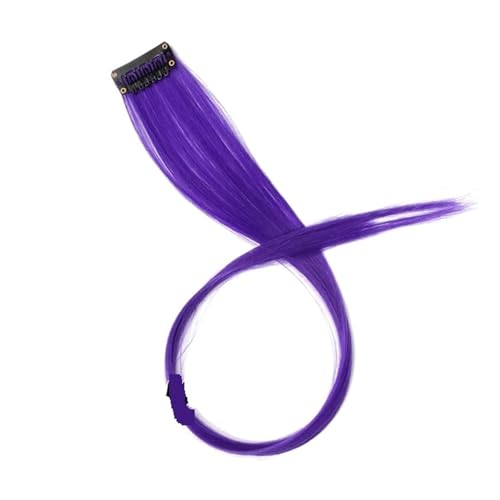 Haar Knoten Haarteil Alileader Synthetische Clip-In-Haarverlängerungen, 50 Cm, Glatt, Lang, Haarteile For Frauen Und Mädchen, Regenbogen, 57 Farben(39) von YFDGD
