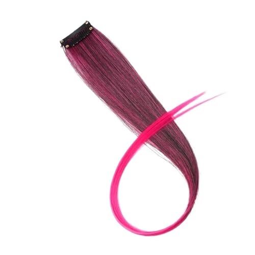 Haar Knoten Haarteil Alileader Synthetische Clip-In-Haarverlängerungen, 50 Cm, Glatt, Lang, Haarteile For Frauen Und Mädchen, Regenbogen, 57 Farben(6) von YFDGD