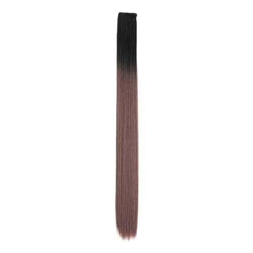 Haar Knoten Haarteil Farbige Clip-in-Haarverlängerungen, 61 Cm Lang, Glatt, Bunte Haarteile Mit Netz, Synthetisches Regenbogen-Haarteil For Frauen Und Mädchen(A1332) von YFDGD