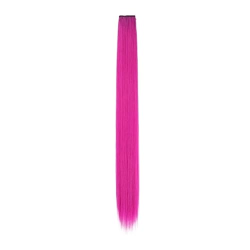 Haar Knoten Haarteil Farbige Clip-in-Haarverlängerungen, 61 Cm Lang, Glatt, Bunte Haarteile Mit Netz, Synthetisches Regenbogen-Haarteil For Frauen Und Mädchen(A134) von YFDGD