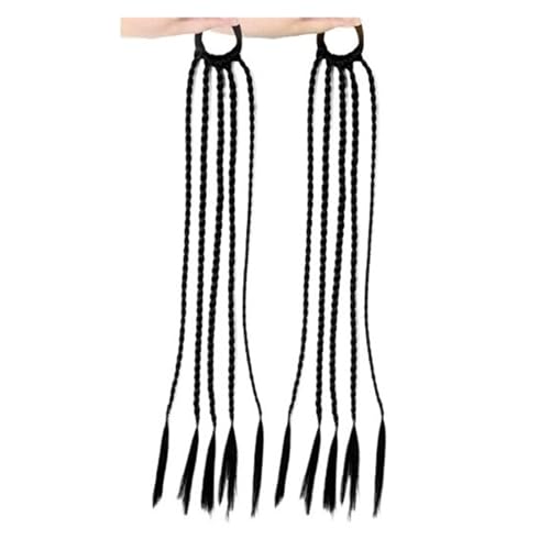 Haar Knoten Haarteil Synthetische Boxzöpfe Pferdeschwanz For Frauen Elastische Twist Braid Extensions Gefälschte Haare Haarteile For(1B/27HL) von YFDGD