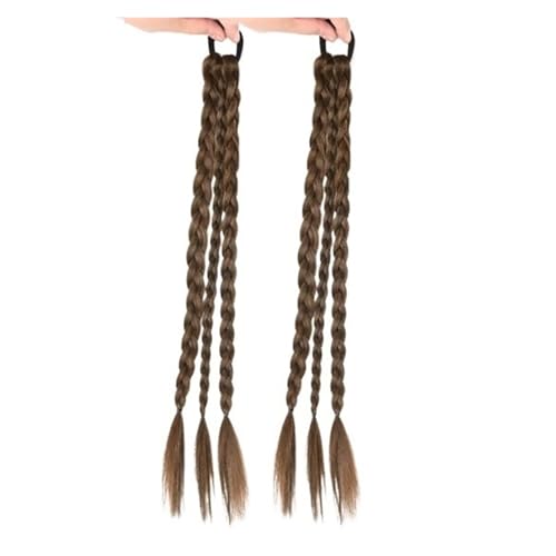 Haar Knoten Haarteil Synthetische Boxzöpfe Pferdeschwanz For Frauen Elastische Twist Braid Extensions Gefälschte Haare Haarteile For(4/27HL) von YFDGD