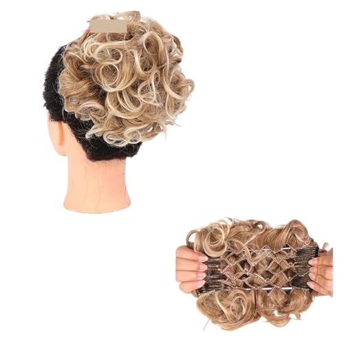 Haar Knoten Haarteil Synthetische Große Kammclips In Lockiger Haarverlängerung Gefälschte Haarteile Chignon Frauen Hochsteckfrisur Abdeckung Haarteilverlängerung Haarknoten(27) von YFDGD
