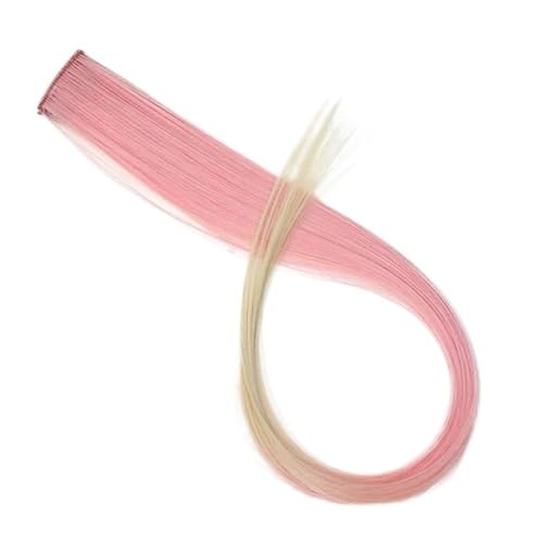 Haar Knoten Haarteil Synthetische Haarverlängerungen Mit Einem Clip, Hitzebeständiges Regenbogen-Haarteil For Kinder Und Frauen, Langes, Lockiges, Gewelltes, Buntes Haar(51H) von YFDGD