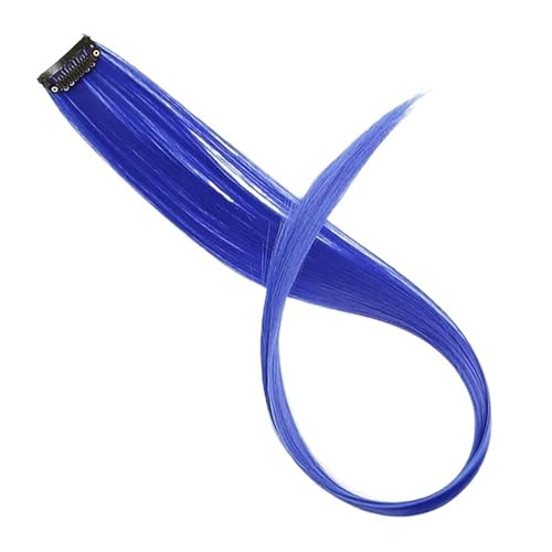 Haar Knoten Haarteil Synthetische Lange Gerade Regenbogen-Highlight-farbige Haarverlängerungen Clip In Gefälschte Haarteile For Frauen Hitzebeständig(20) von YFDGD