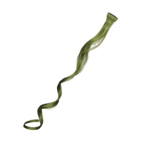 Haar Knoten Haarteil Synthetische Lange Gerade Regenbogen-Highlight-farbige Haarverlängerungen Clip In Gefälschte Haarteile For Frauen Hitzebeständig(EX41-137) von YFDGD