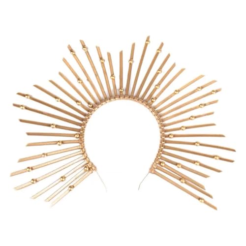 Haarschmuck Mary Halo Göttin Krone Hochzeit Kopfbedeckung Halloween Kostüm Kunststoff Kabelbinder Kopfbedeckung Zart Bequem(C2) von YFDGD