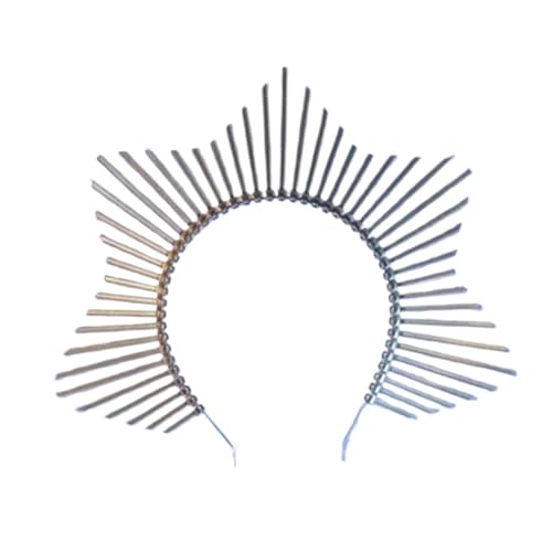 Haarschmuck Mary Halo Göttin Krone Hochzeit Kopfbedeckung Halloween Kostüm Kunststoff Kabelbinder Kopfbedeckung Zart Bequem(C3) von YFDGD