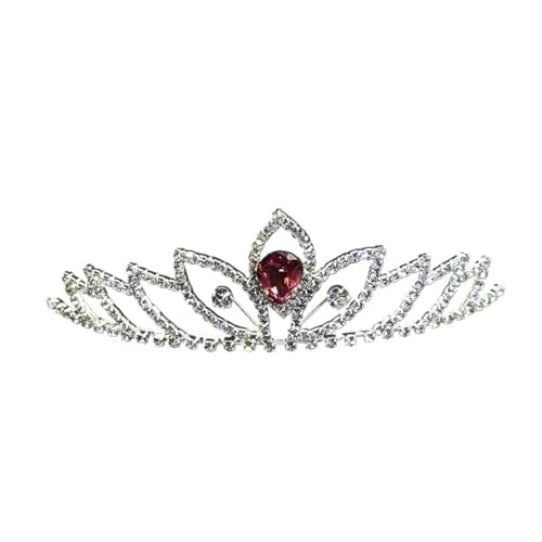 Mode Prinzessin Tiaras Und Kronen Stirnband Kid Mädchen Liebhaber Braut Prom Crown Hochzeit Party Accessiories Haarschmuck Zart Bequem(Red) von YFDGD