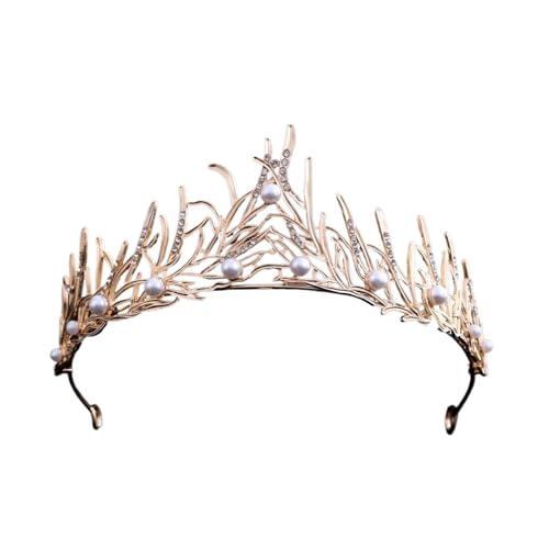 Mode Strass Hochzeit Haar Zubehör Geometrische Braut Diademe Barock Crown Kristall Pageant Prom Diadem Braut Stirnbänder Zart Bequem(Color 2) von YFDGD