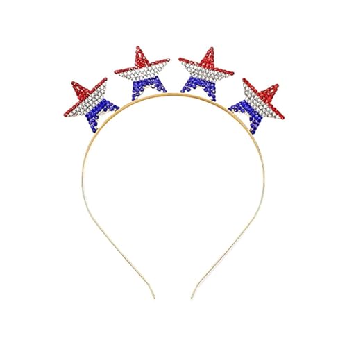 Pentagramm Krone Haar Zubehör Legierung Strass Stern Haar Bands Cubic Krone Party Haar Zubehör Zart Bequem(HG001) von YFDGD