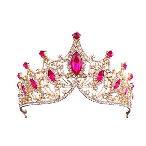 Vintage Barock Gericht Prinzessin Party Braut Tiara Männer König Krone Kristall Strass Legierung Metall Hochzeit Unisex Krone Zart Bequem(HG-018) von YFDGD