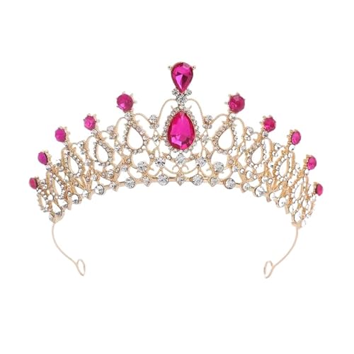 Vintage Barock Gericht Prinzessin Party Braut Tiara Männer König Krone Kristall Strass Legierung Metall Hochzeit Unisex Krone Zart Bequem(HG-20) von YFDGD