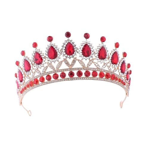 Vintage Barock Gericht Prinzessin Party Braut Tiara Männer König Krone Kristall Strass Legierung Metall Hochzeit Unisex Krone Zart Bequem(HG-27) von YFDGD