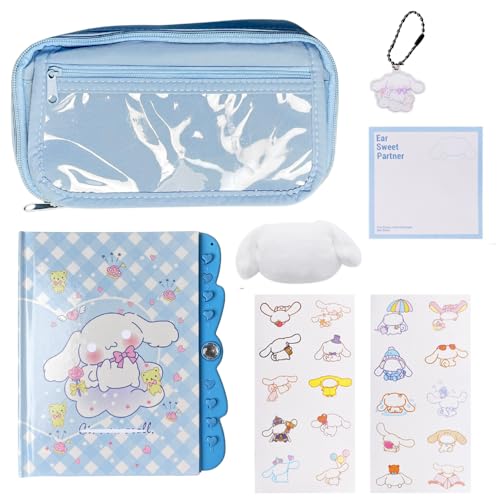 YFDSXKMZ Cinnamorol Mäppchen mit Notizbücher Stiften, Kawaii Federmäppchen, Schreibwaren Tasche Große,mit Puppen,Schlüsselanhänger, Haftnotizen, Brosche,Aufklebern, 8 pcs YFDSXKMZ Cinnamorol Mäppchen mit Notizbücher Stiften, Kawaii Federmäppchen, Schreibwaren Tasche Große,mit Puppen,Schlüsselanhänger, Haftnotizen, Brosche,Aufklebern, 8 pcs von YFDSXKMZ