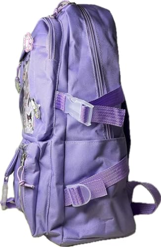 YFDSXKMZ Kurromi Rucksack Set mit 5 Abzeichen & 100 Aufklebern,Federmäppchen,Plüsch-Schlüsselanhänger Cartoon Backpack Badge DIY Dein Style Für Jugendliche School Bag for Kids von YFDSXKMZ