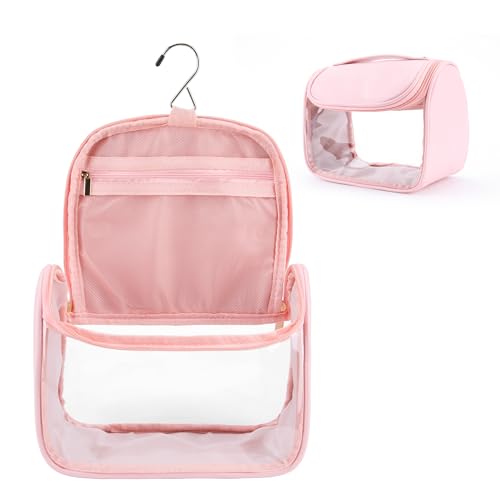 YFG Kulturbeutel zum Aufhängen, transparent, Kosmetik-Organizer mit Haken, mittlere Größe, Rosa, Pink, Modern YFG Kulturbeutel zum Aufhängen, transparent, Kosmetik-Organizer mit Haken, mittlere Größe, Rosa, Pink, Modern von YFG