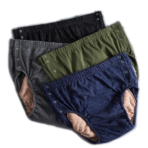 YFJBDKS 4er-Pack waschbare Inkontinenz unterwäsche für Männer und Frauen,Hochsaugfähige Anti-Seiten-Leckage-Unterwäsche,für ältere Menschen, Behinderte, nach der Geburt,4 pcs,XXL von YFJBDKS