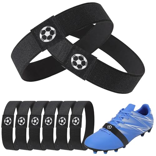 YFLeomry 4 Stück 18 cm Schnürsenkel Fixierband Kinder, Verhindern Dass die Fußballschuhe Sich Löse, Schnürsenkel Fixierband Fussball Reißfest & elastisch für Sportschuhe Freizeitschuhe von YFLeomry