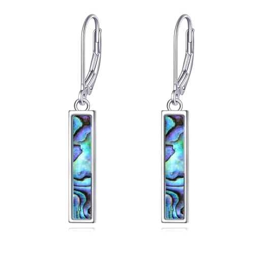 Abalone Bar Ohrringe für Frauen Sterling Silber Leverback Ohrringe Abalone Shell Schmuck Geschenk von YFN