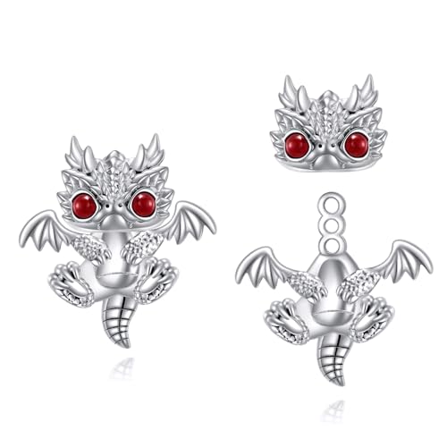 Dragon Stud Earrings für Frauen Sterling Silber Drachen Ohrringe Schmuck Geschenk (Drache) von YFN