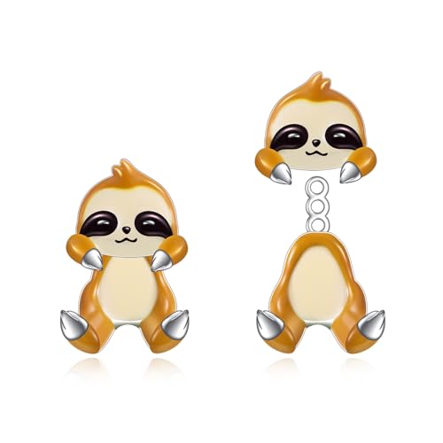 Faultier Ohrstecker für Frauen Sterling Silber Faultier Ohrringe Schmuck Niedliche Tiere Geschenke Schmuck Geschenke (sloth) von YFN