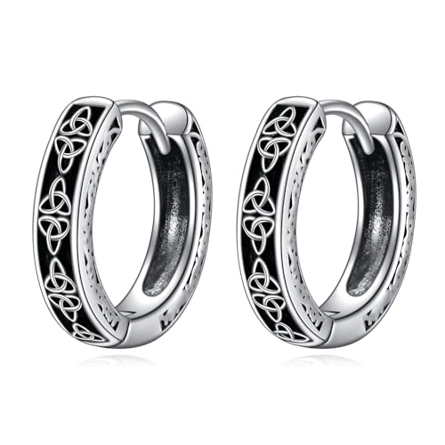 Keltische Creolen aus Sterlingsilber, keltischer Schmuck für Männer und Frauen von YFN