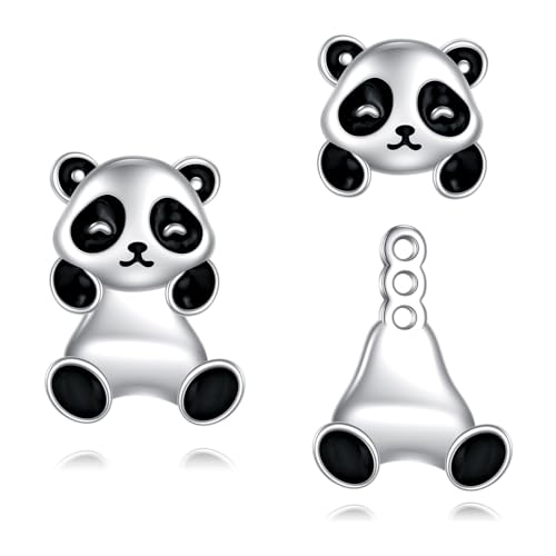 Panda Ohrringe für Damen 925 Sterling Silber Panda Ohrstecker für Mädchen Panda Schmuck Geschenke Geburtstag Hypoallergen (panda) von YFN