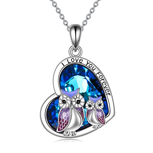 YFN Eule Halskette Schmuck Sterling Silber Ich liebe dich Eule Geschenke Kristall Halskette für Frauen Mutter Tochter 18" YFN Eule Halskette Schmuck Sterling Silber Ich liebe dich Eule Geschenke Kristall Halskette für Frauen Mutter Tochter 18" von YFN