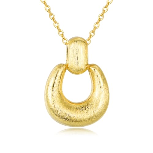 YFN Gold Chunky Kette Sterling Silber U förmiger minimalistischer Anhänger Halskette Statement Schmuck Trendiges Geschenk für Damen YFN Gold Chunky Kette Sterling Silber U förmiger minimalistischer Anhänger Halskette Statement Schmuck Trendiges Geschenk für Damen von YFN
