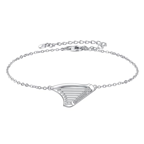 YFN Harfe Armband 925 Sterling Silber Musik Schmuck Harfe Geschenke für Damen Herren Harfe Liebhaber YFN Harfe Armband 925 Sterling Silber Musik Schmuck Harfe Geschenke für Damen Herren Harfe Liebhaber von YFN