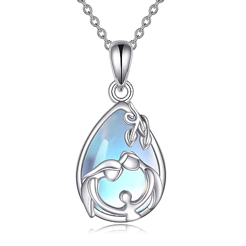 YFN Vater Mutter Tochter Kette Sterling Silber Vater Tochter Halskette an Meine Tochter Vater Tochter Geschenk von YFN