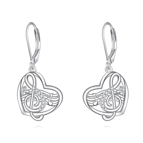 YFN Musik Ohrringe Damen Ohrstecker Note Musik mit Zirkon in 925 Sterling Silber Ohrringe Note Ohrringe für Frauen Geschenke für Tochter Mädchen YFN Musik Ohrringe Damen Ohrstecker Note Musik mit Zirkon in 925 Sterling Silber Ohrringe Note Ohrringe für Frauen Geschenke für Tochter Mädchen von YFN