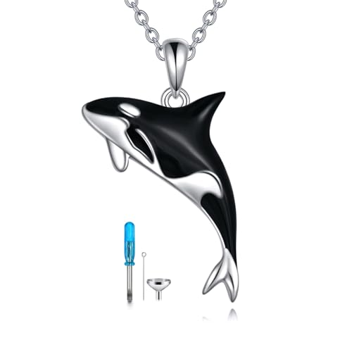 YFN Orca Killerwal Halskette für Frauen Sterling Silber Orca Whale Geschenke (urn) von YFN